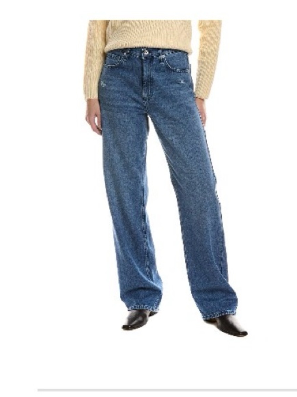 Rag & Bone Mid Wash High-Rise Relaxed Straight Jeans sz 24
